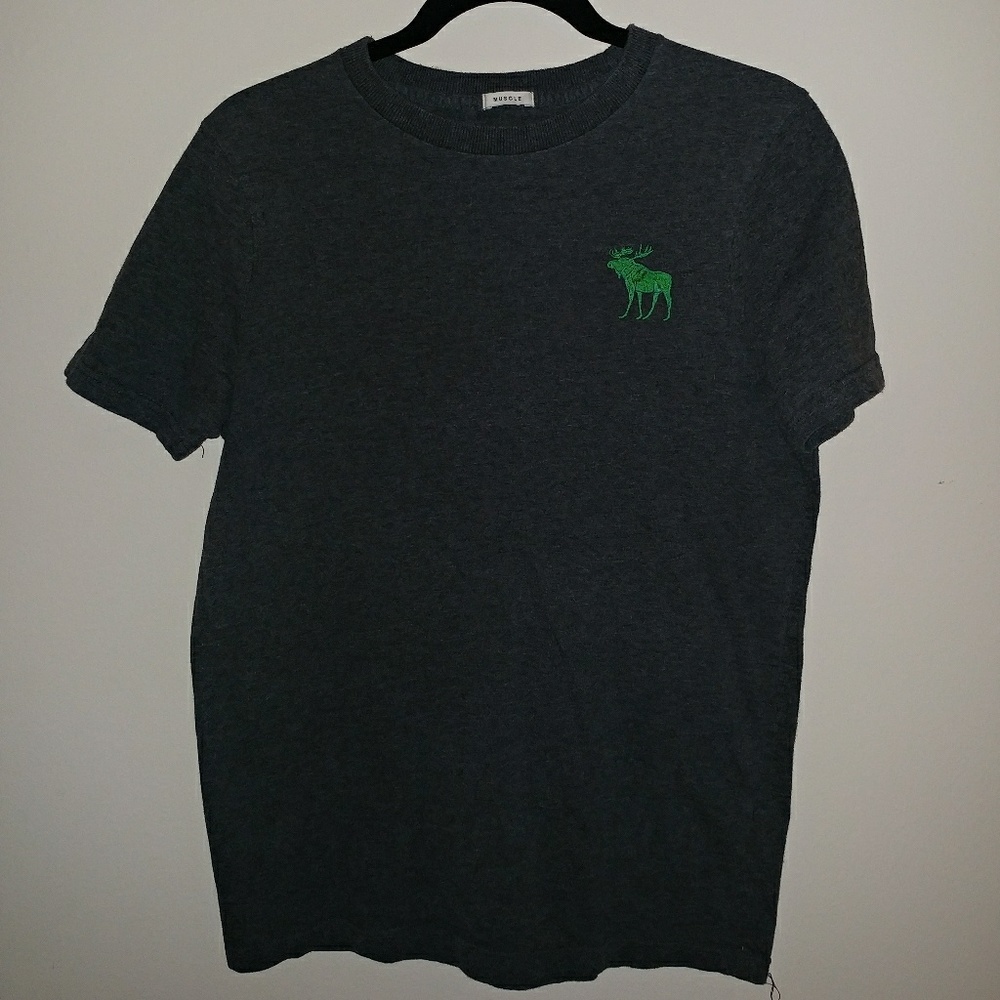 A&F Dark Gray Muscle T